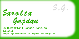 sarolta gajdan business card